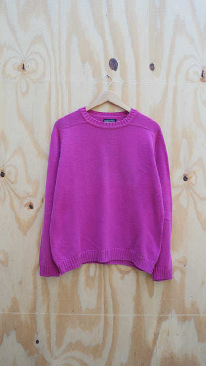 1990s Lands End Pink Sweater | M
