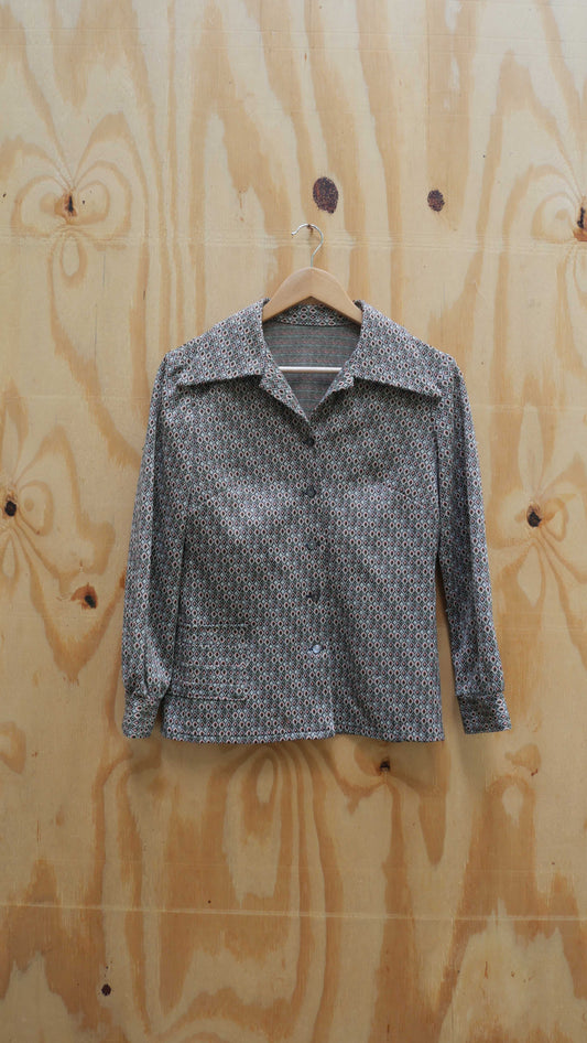 1970s Knit Womens Top | S