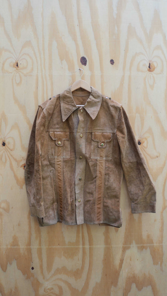 1970s Suede Cowboy Jacket | L