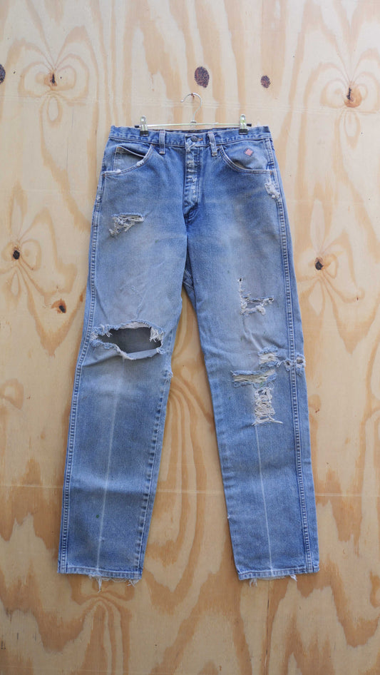 1990s Distressed Wrangler Denim | 32