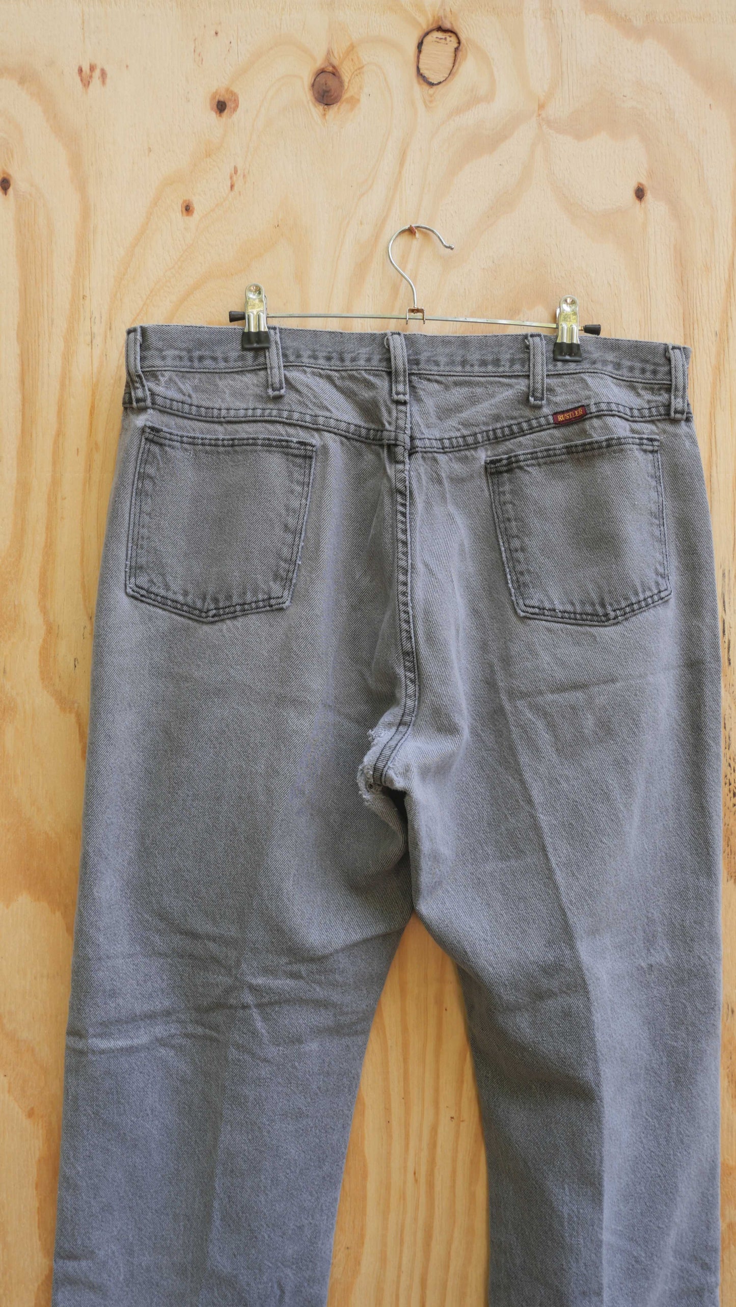 1990s Charcoal Rustler Denim | 36