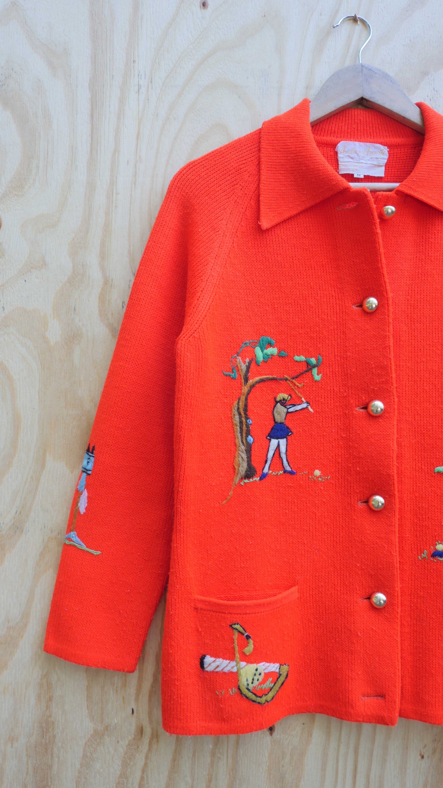 1970s Embroidered Sweater | M