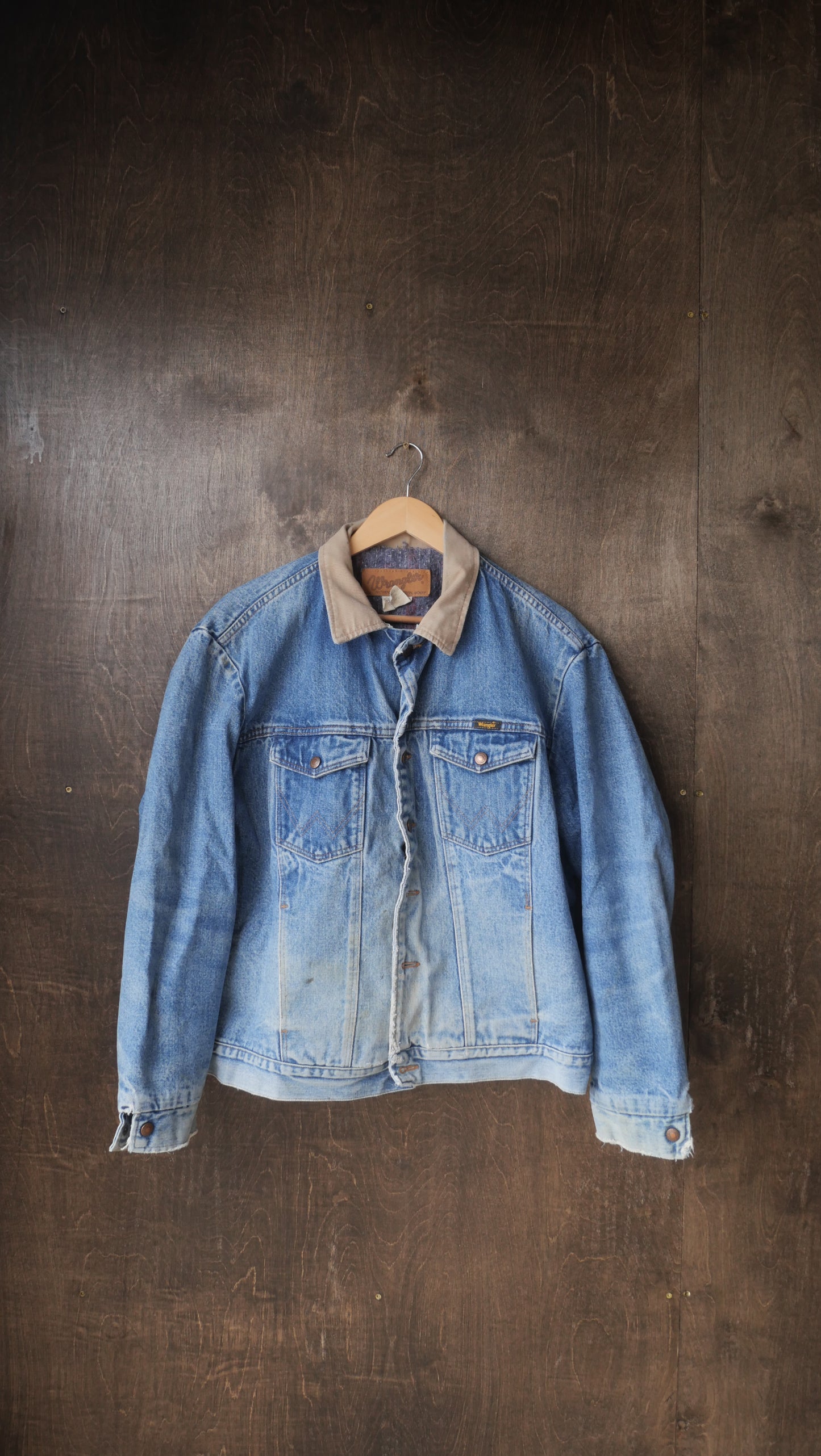 1970s Blanket Lined Denim Jacket | XL