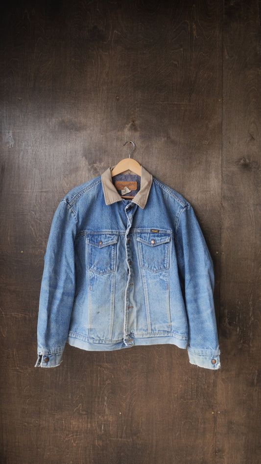1970s Blanket Lined Denim Jacket | XL