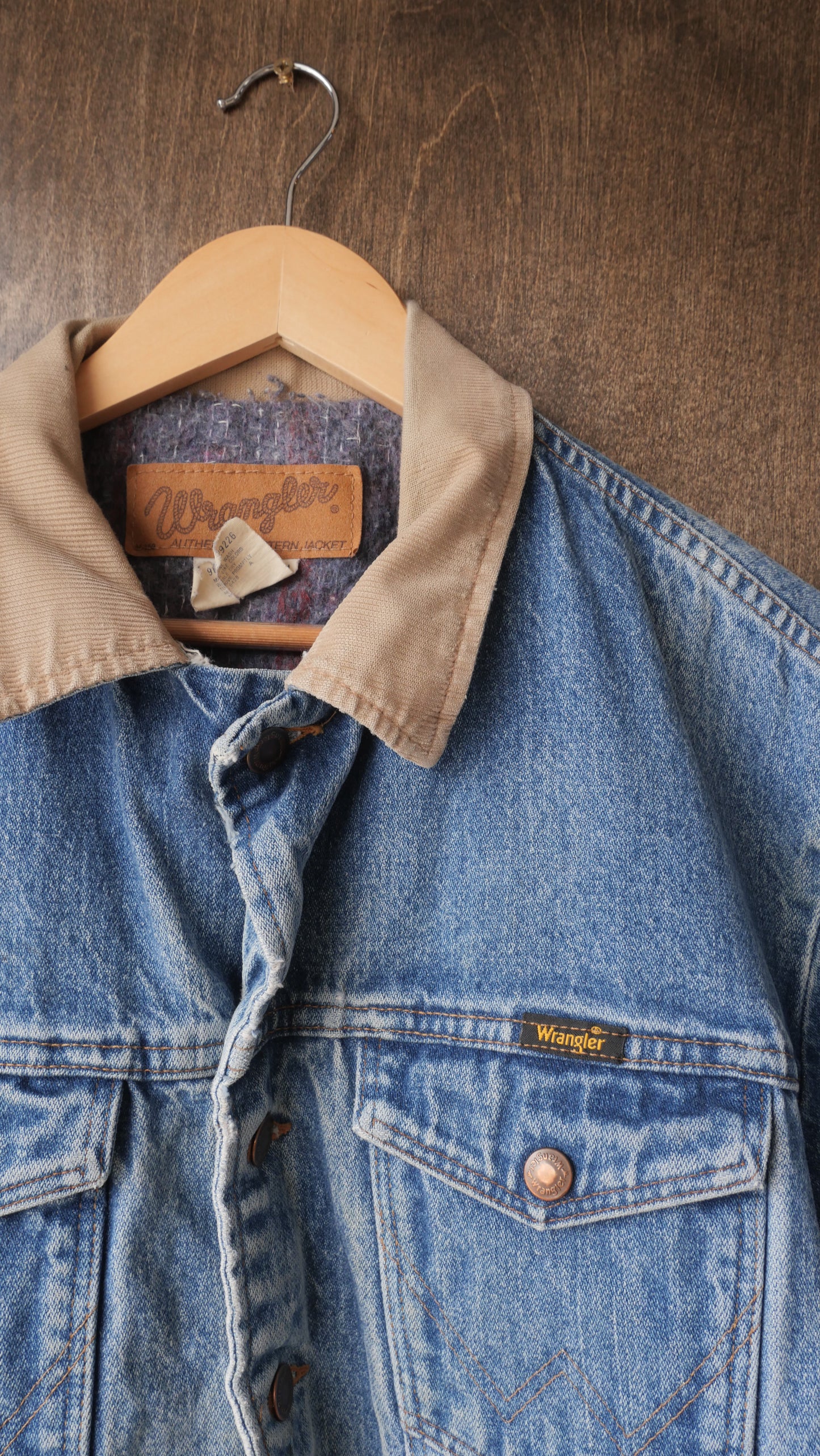 1970s Blanket Lined Denim Jacket | XL