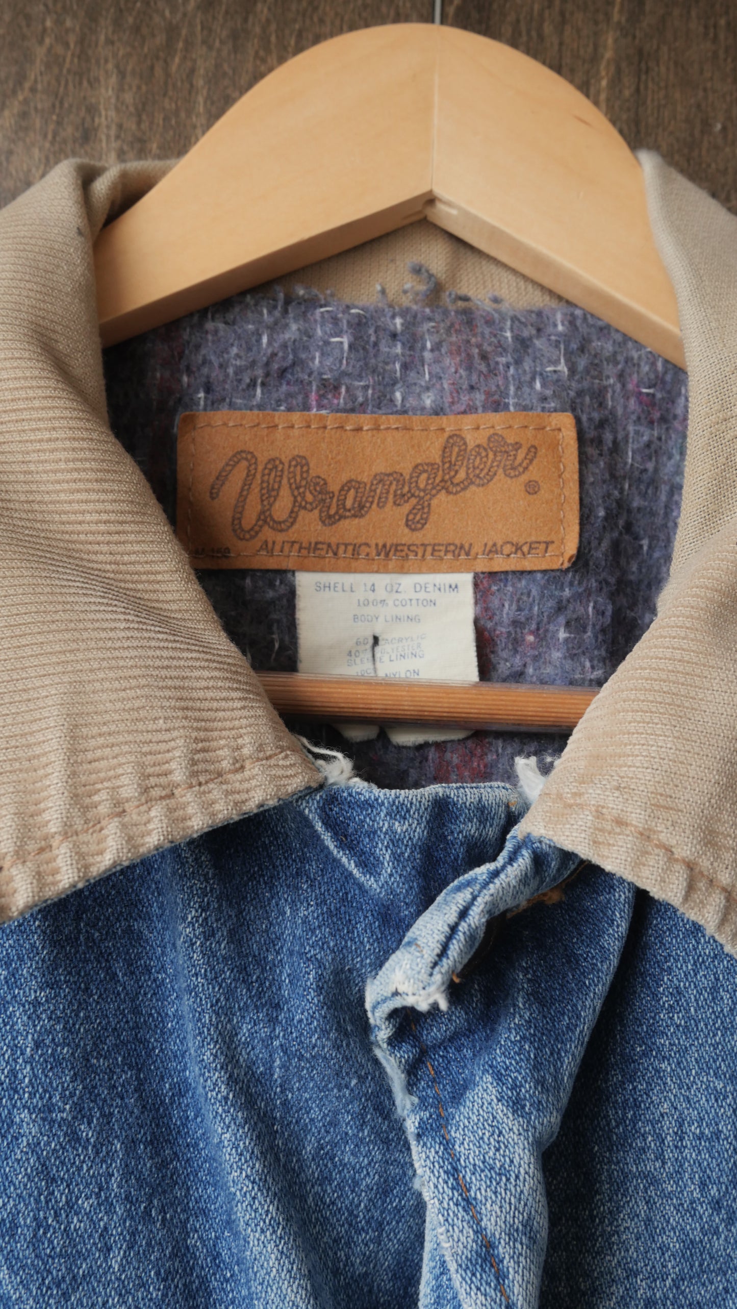 1970s Blanket Lined Denim Jacket | XL