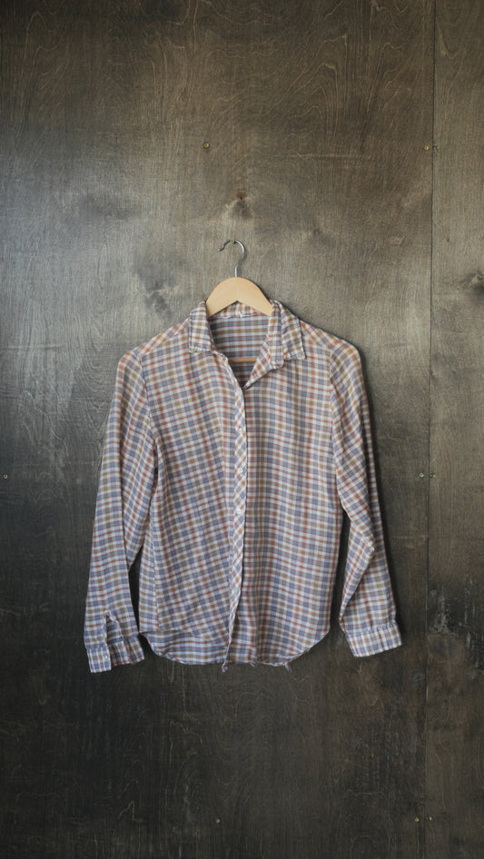 1970s Plaid Flannel | S