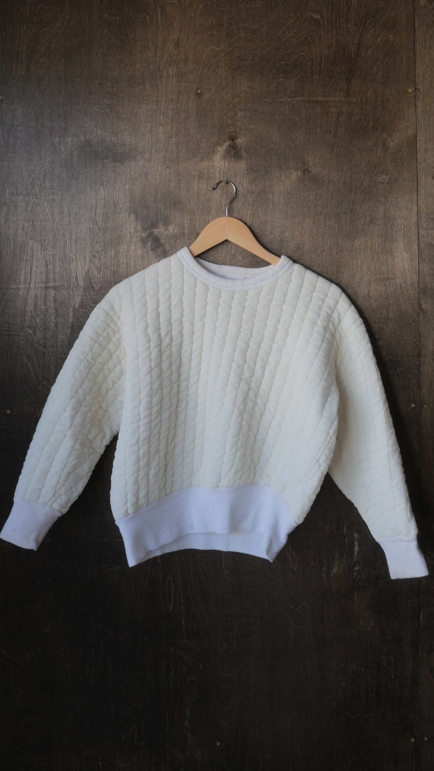 1970s Quilted Crewneck | S