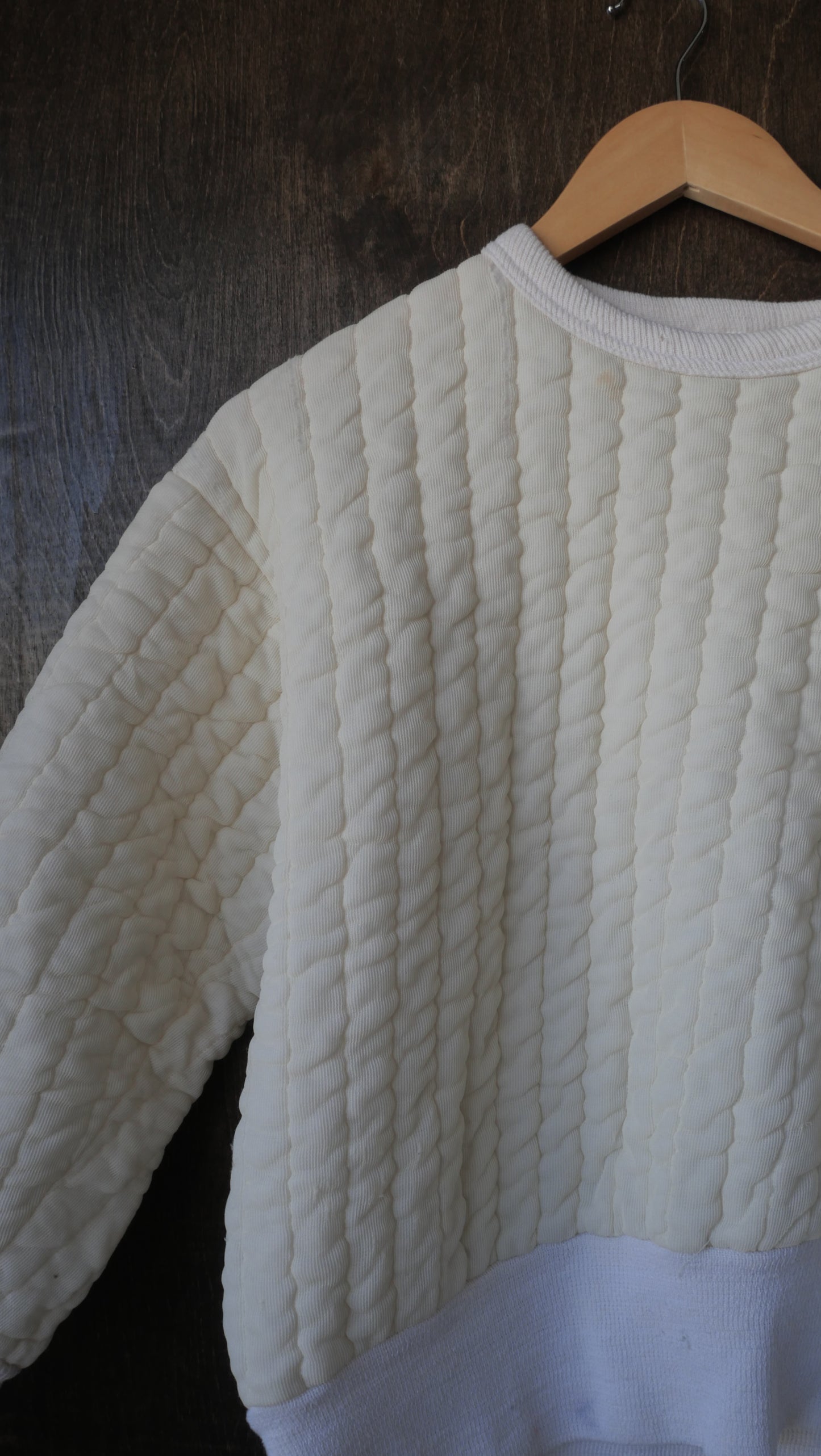 1970s Quilted Crewneck | S