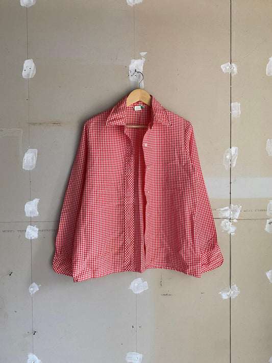 1970s Red Checkered Shirt | M