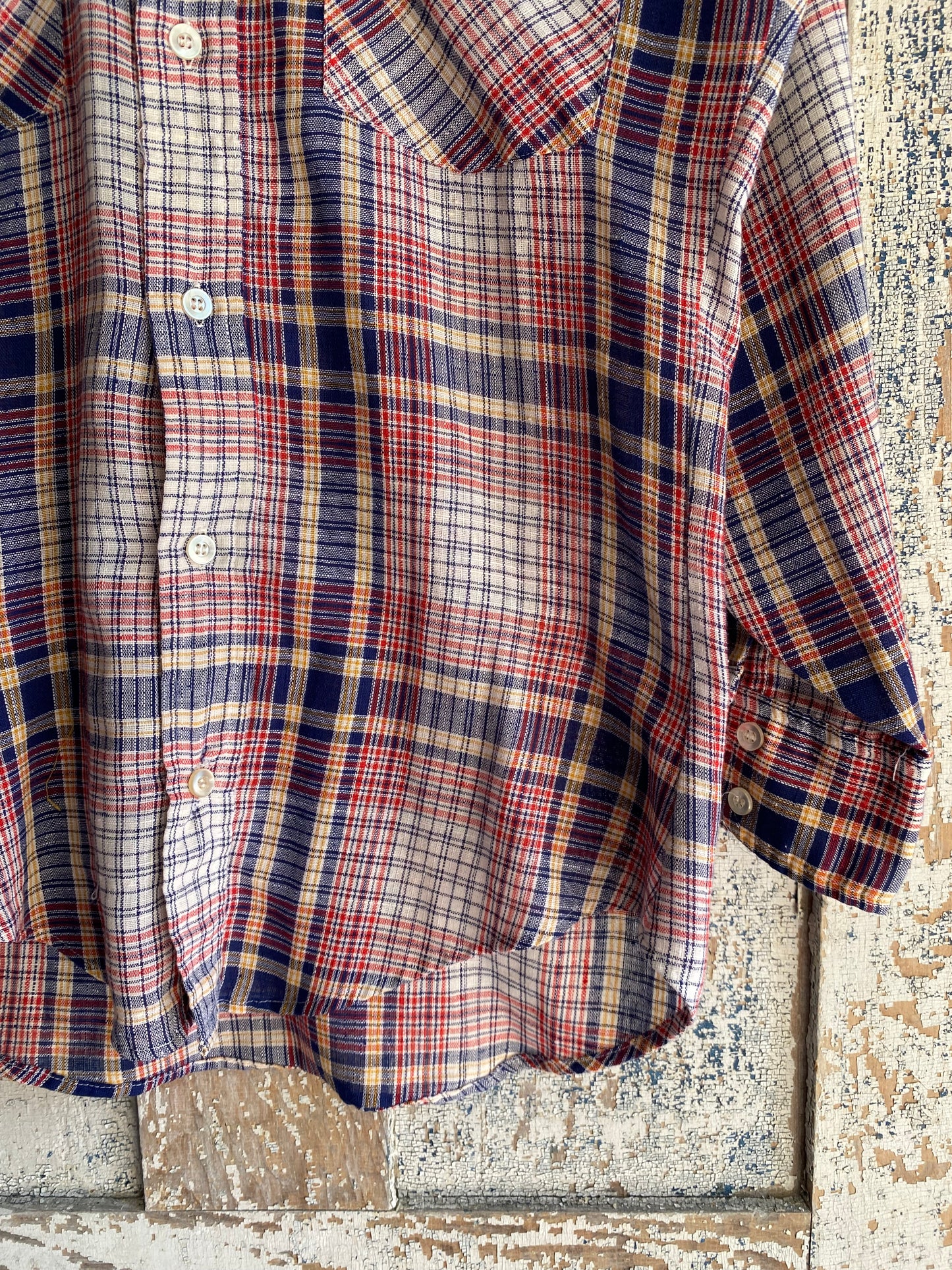 1980s Levi's Plaid Shirt | S