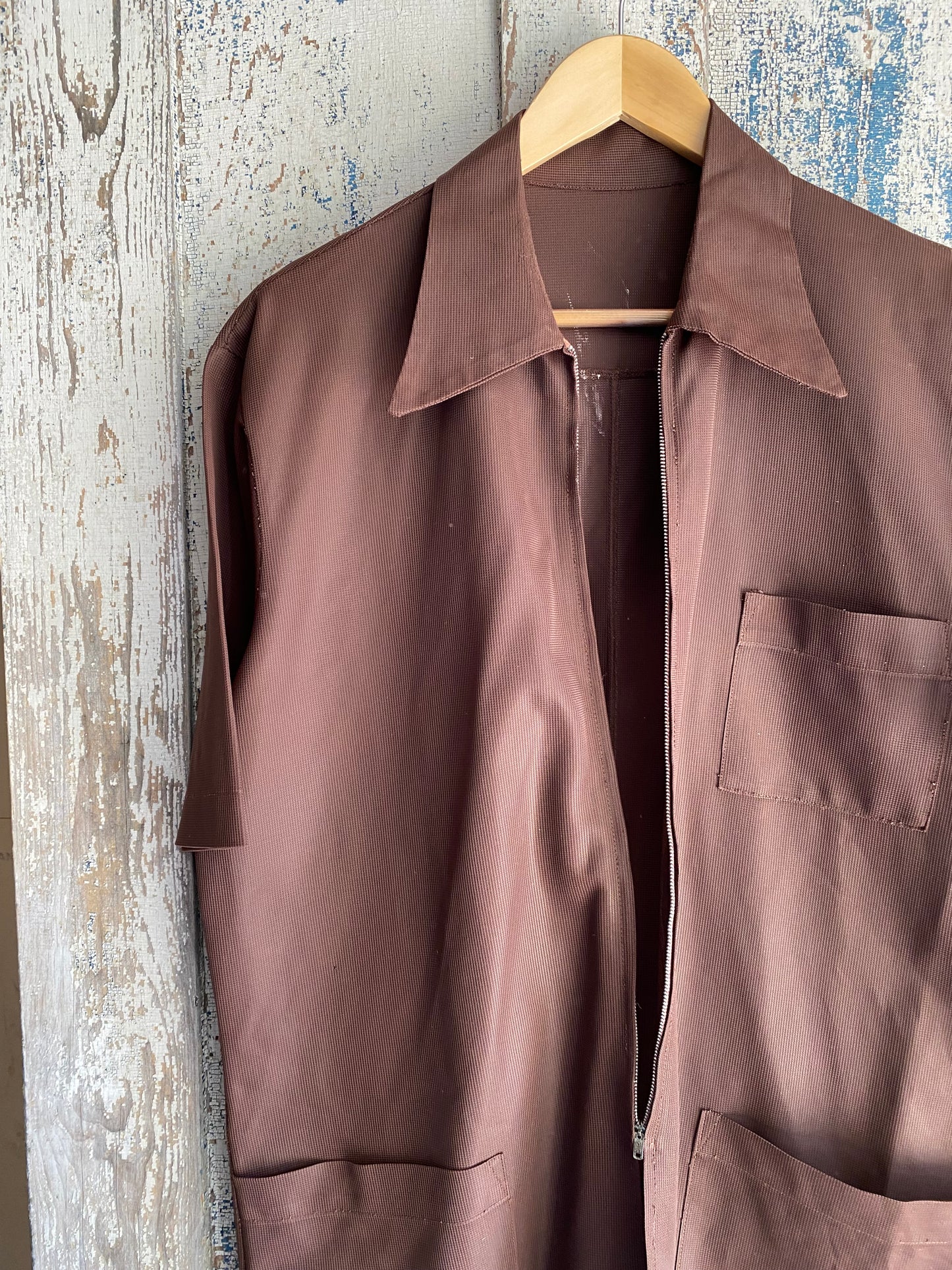 1970s Zip Up Shirt | L