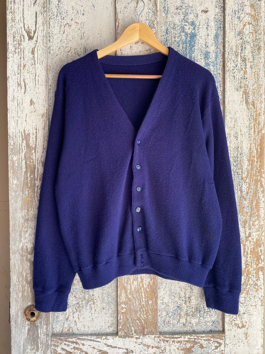 1980s Navy Cardigan | L