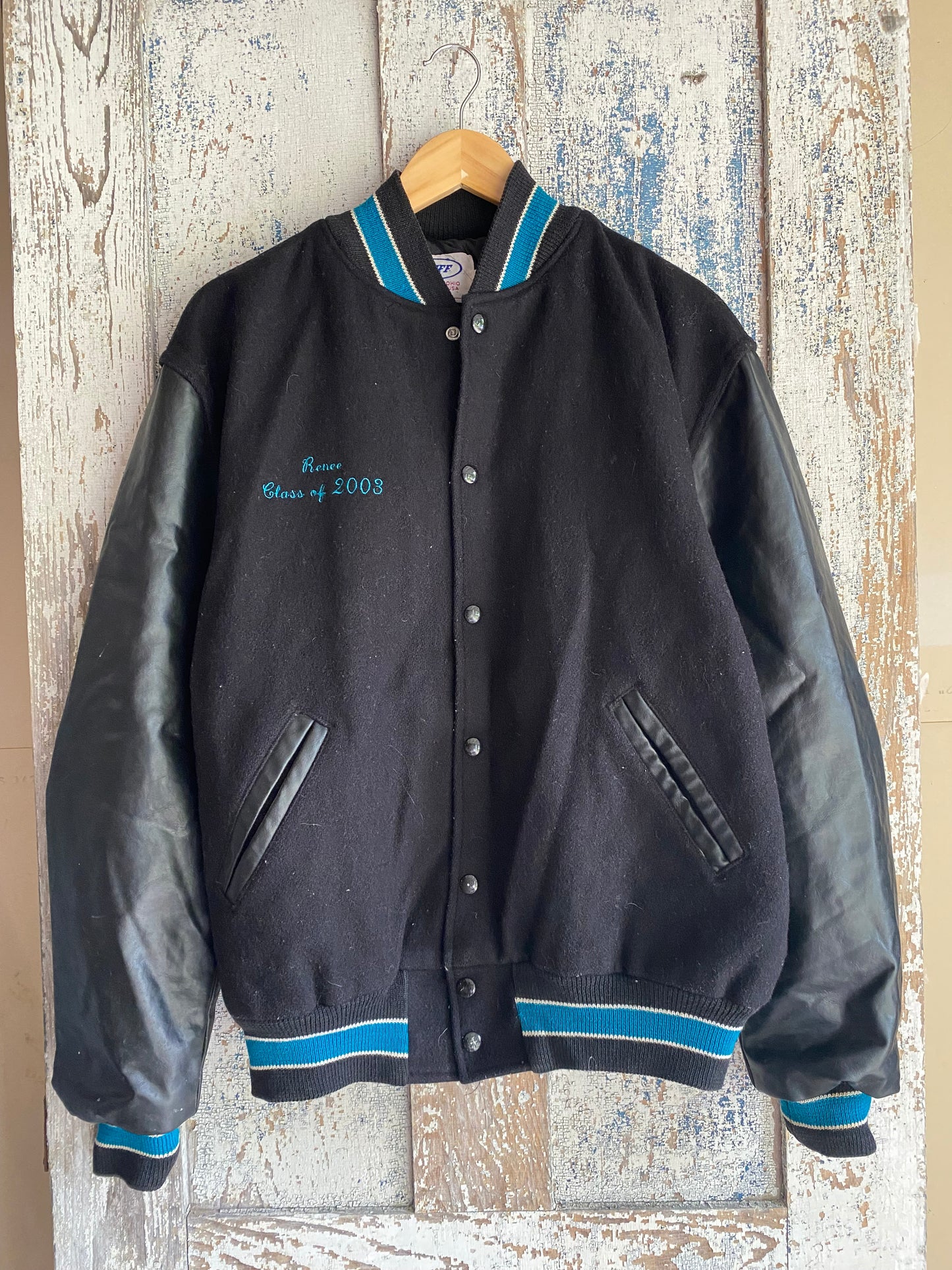 2000s Boxy Varsity Jacket | L