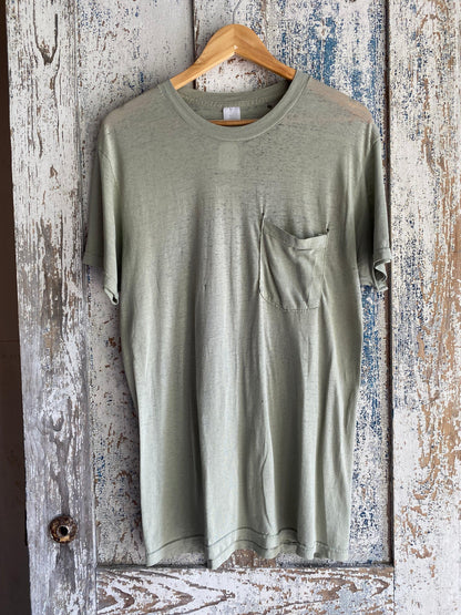 2000s Sage Pocket Tee | M