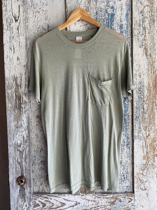 2000s Sage Pocket Tee | M
