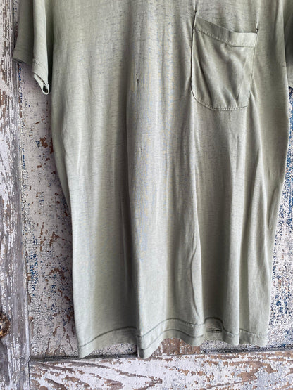 2000s Sage Pocket Tee | M