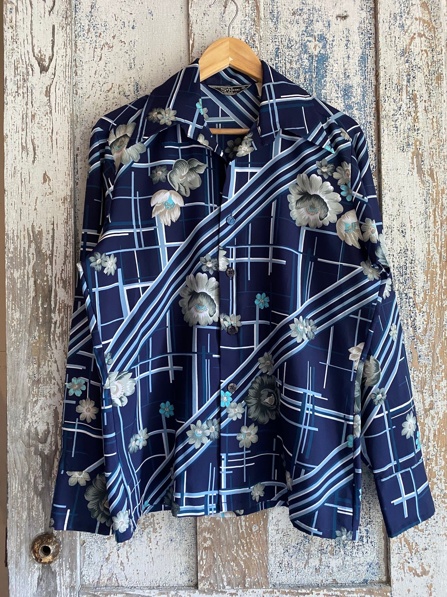 1970s Patterned Button Up | L