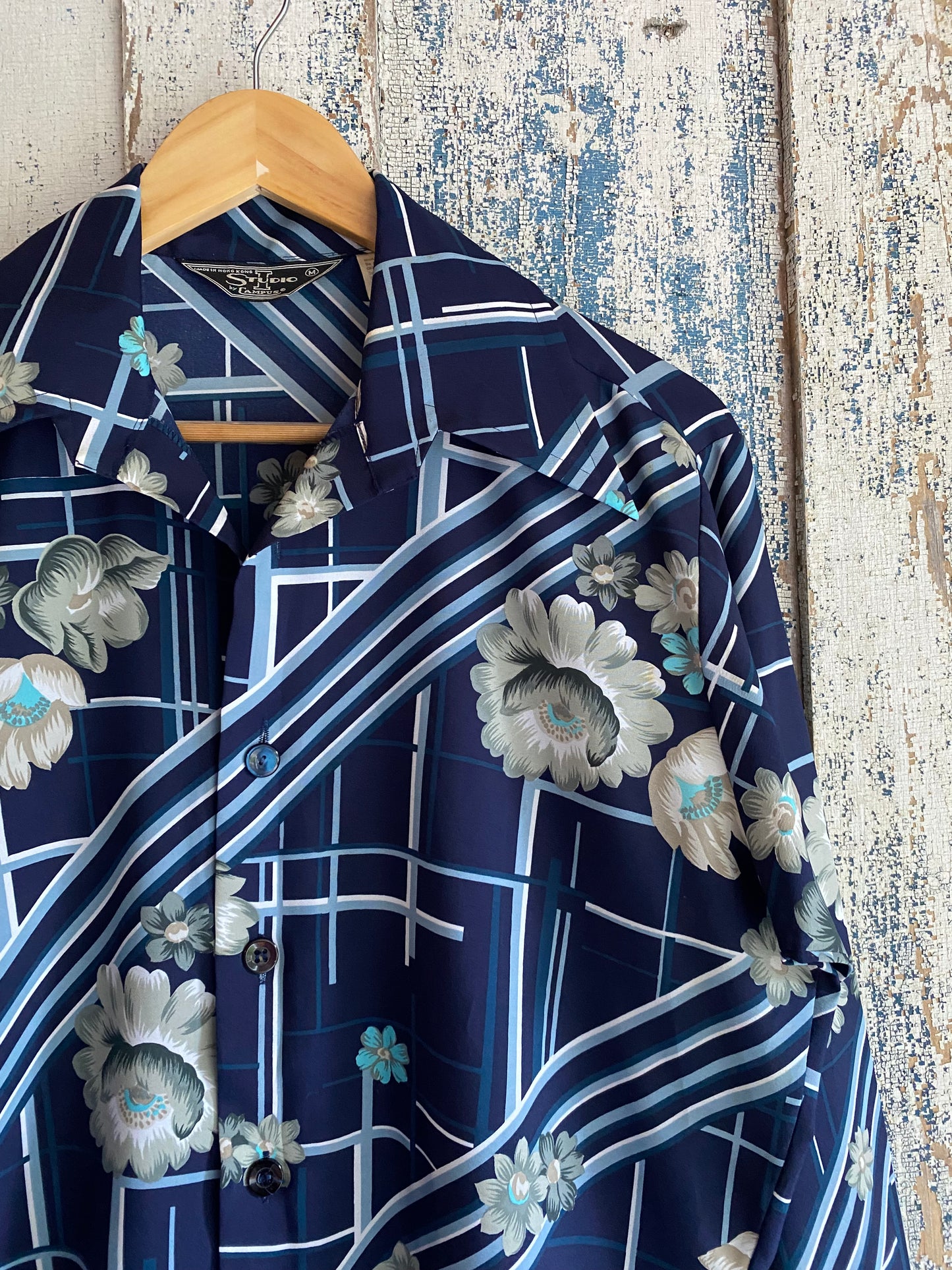 1970s Patterned Button Up | L