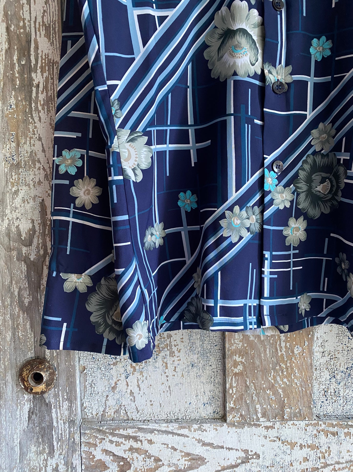 1970s Patterned Button Up | L