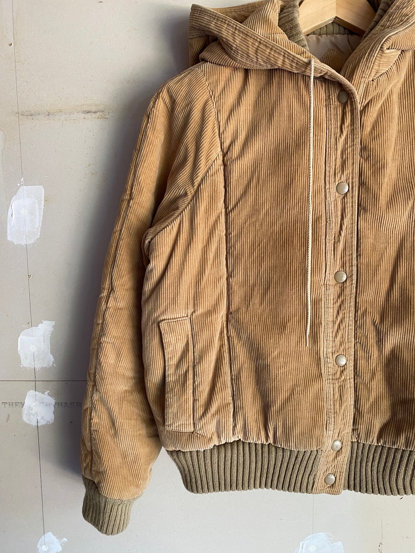 1970s Corduroy Hooded Jacket | M