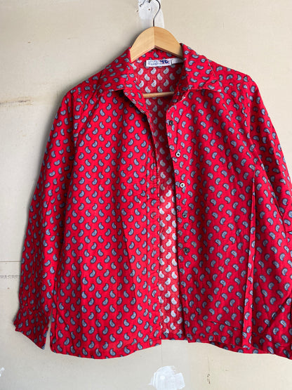 1970s Patterned Button Up | M