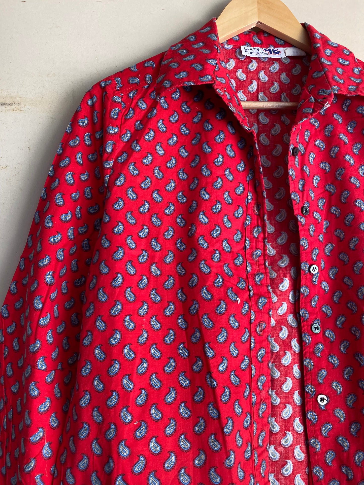 1970s Patterned Button Up | M