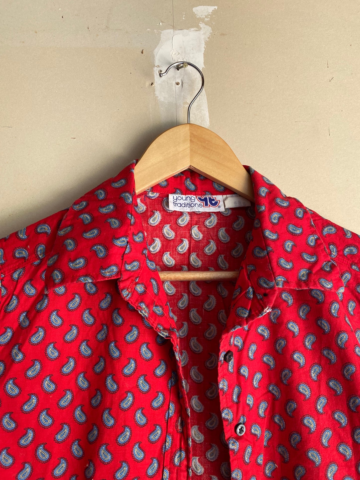 1970s Patterned Button Up | M