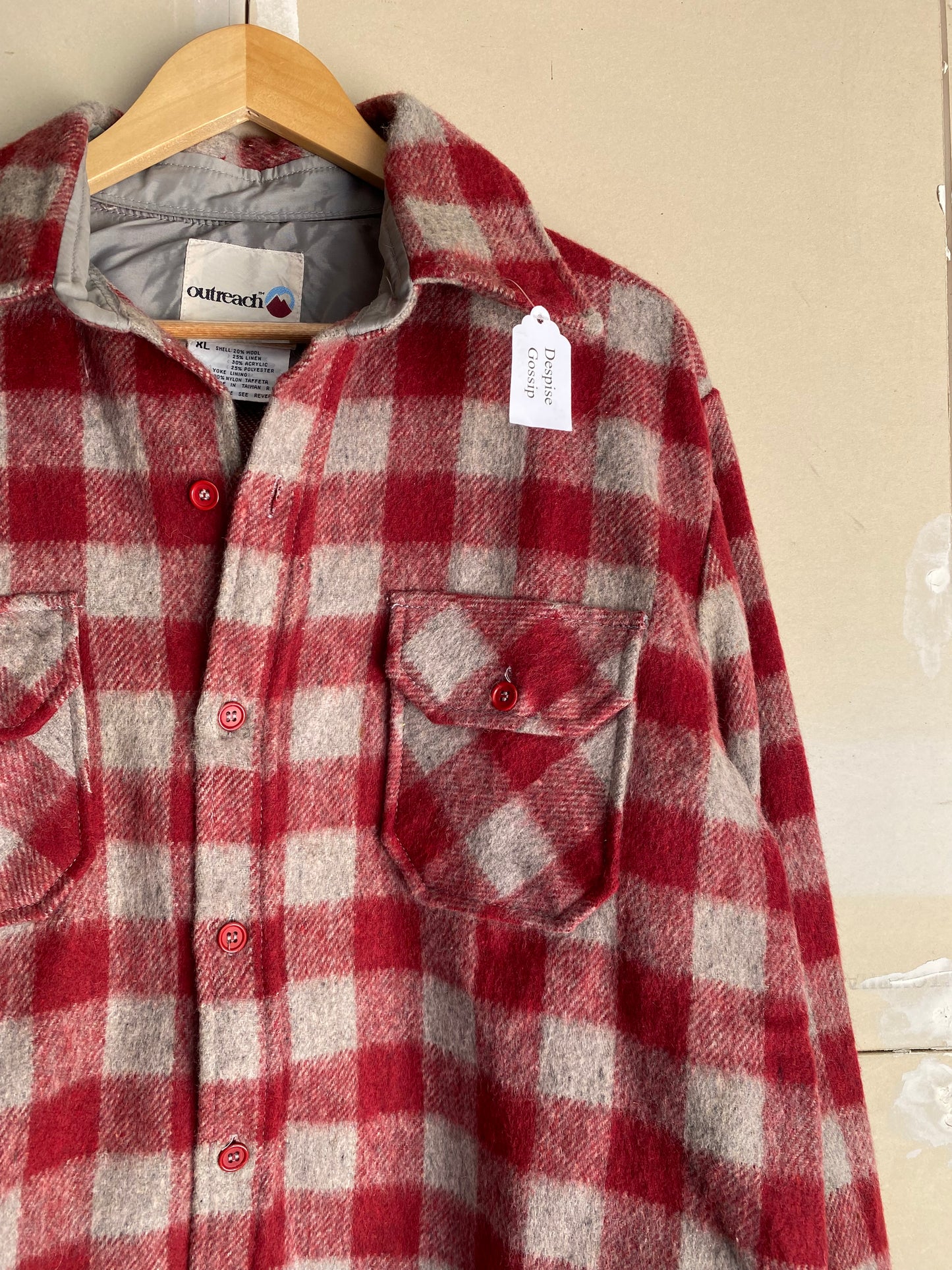 1990s Wool Flannel Jacket | XL