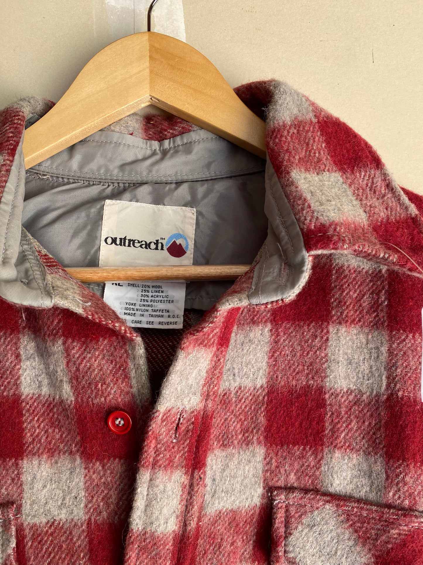 1990s Wool Flannel Jacket | XL
