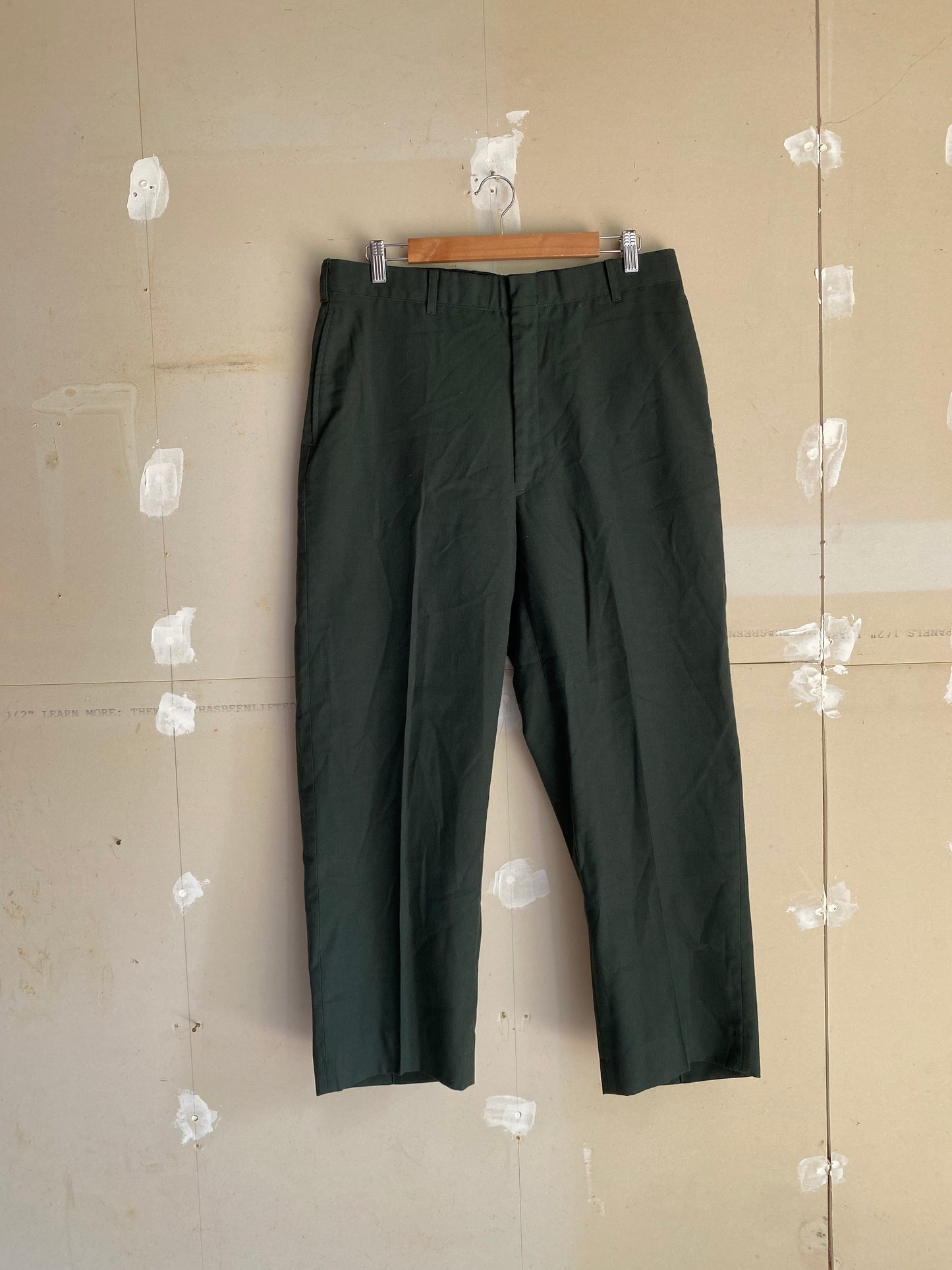 1980s Green Wide Leg Slacks | 34