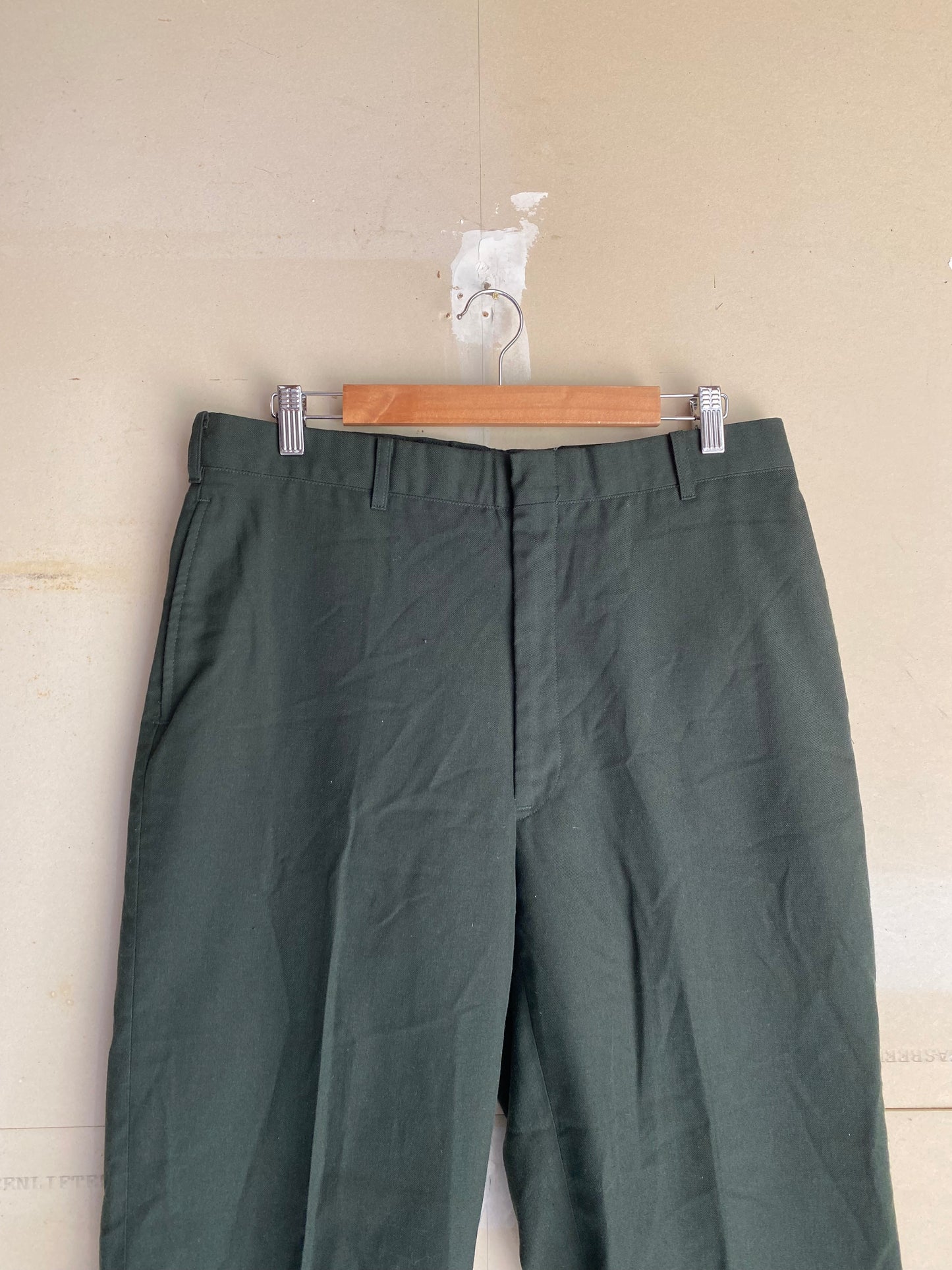 1980s Green Wide Leg Slacks | 34