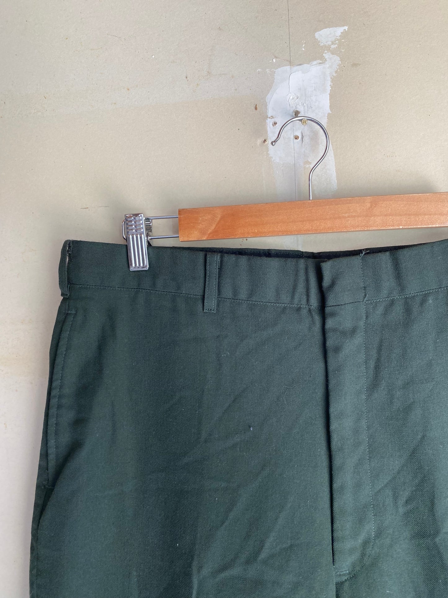 1980s Green Wide Leg Slacks | 34