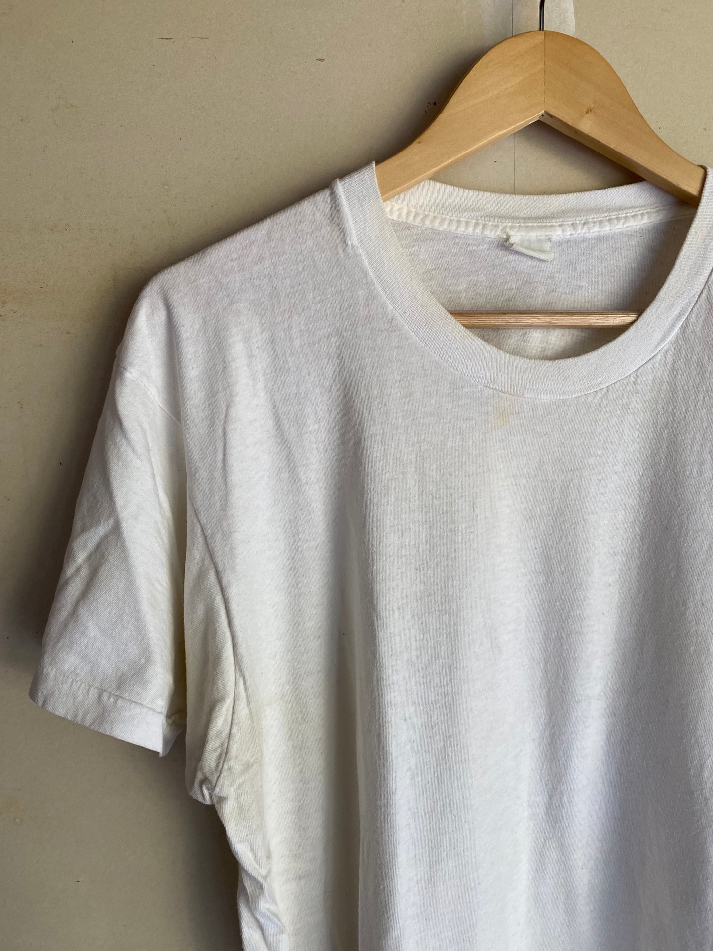 1980s White Blank Tee | L