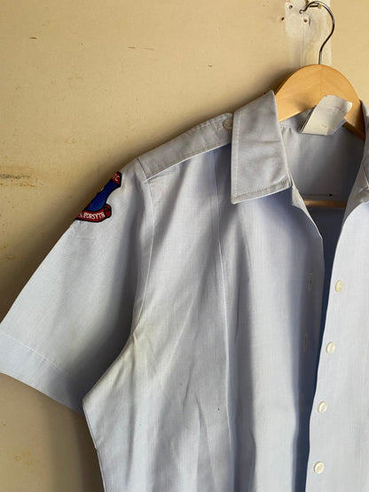 1980s Navy Button Up | M