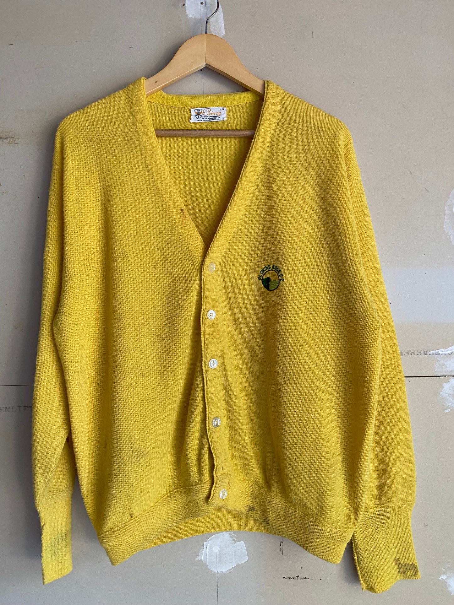 1980s Yellow Cardigan | L