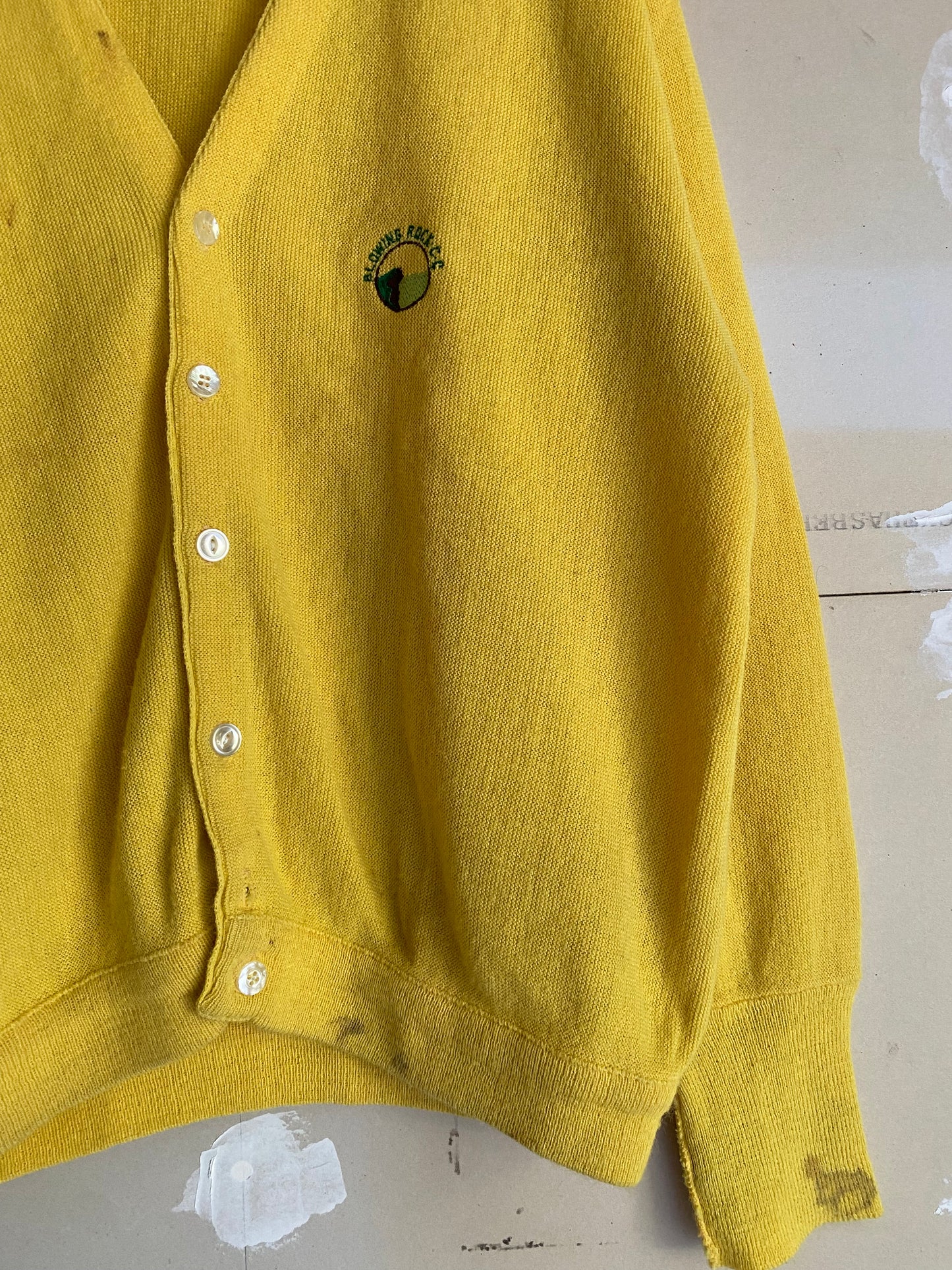 1980s Yellow Cardigan | L