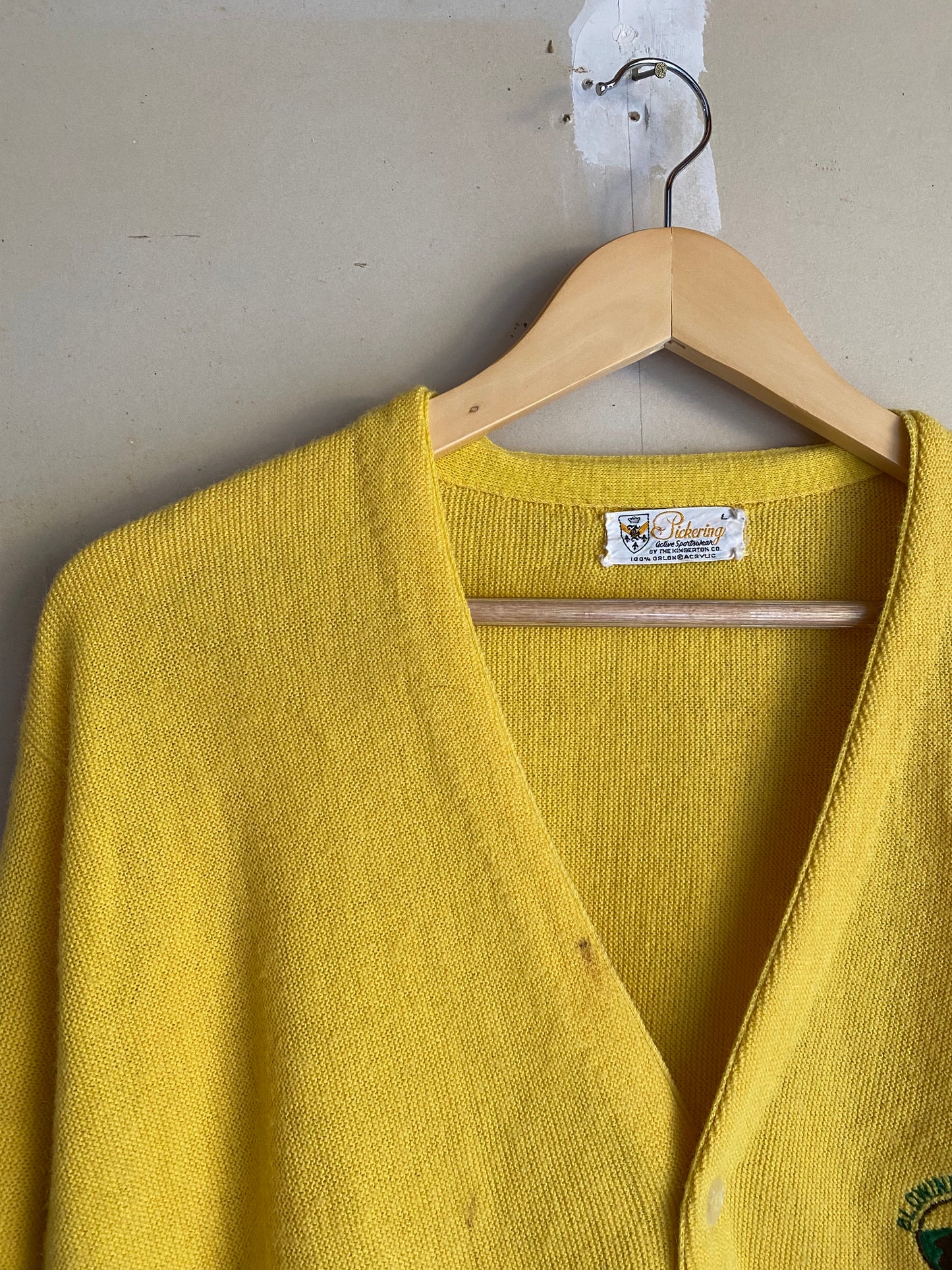 1980s Yellow Cardigan | L