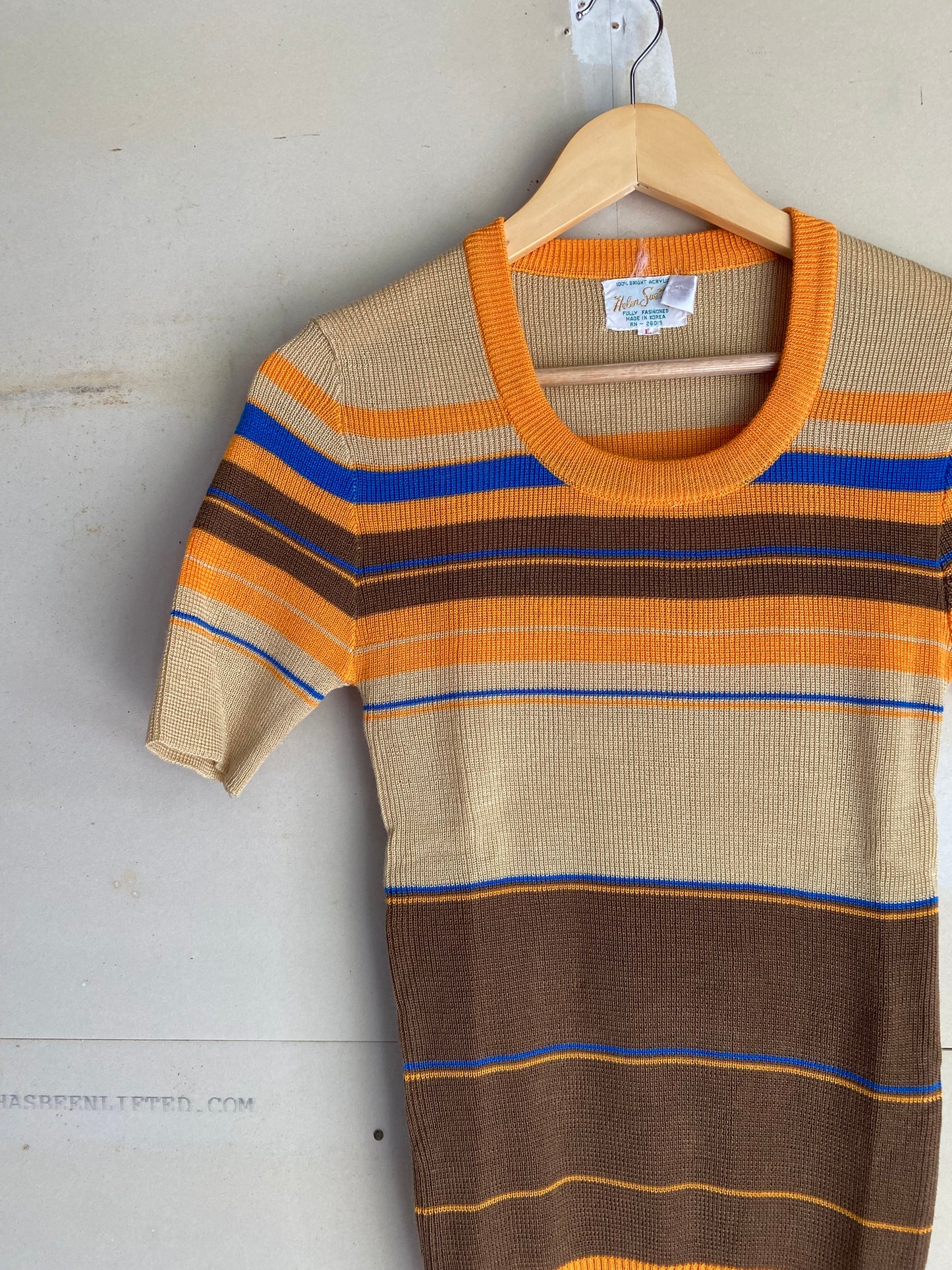 1970s Striped Knit Top | S