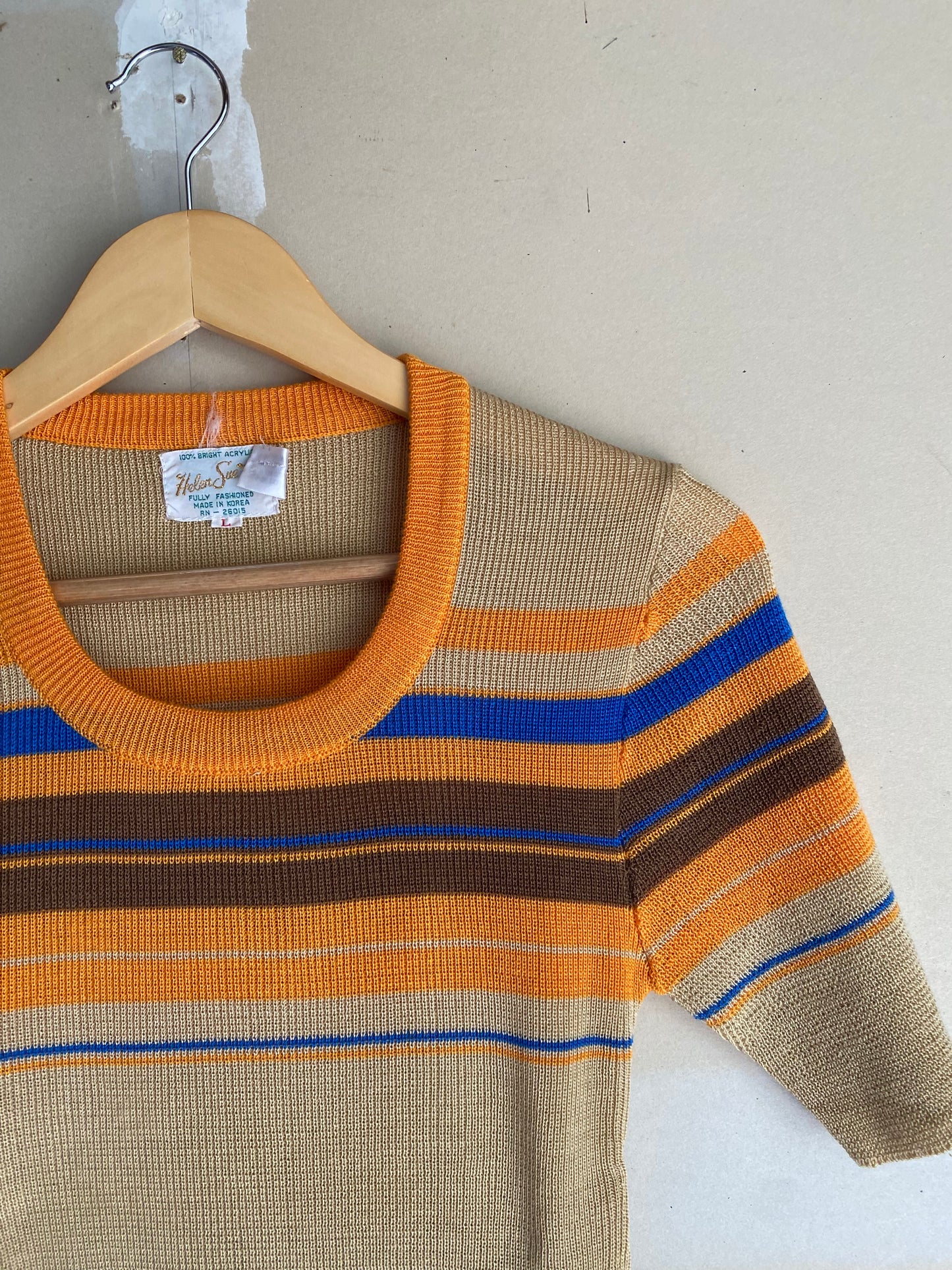 1970s Striped Knit Top | S