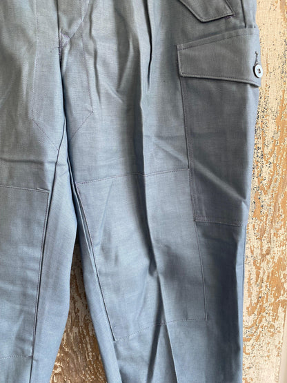 1980s Blue Cargo Military Pants | 36