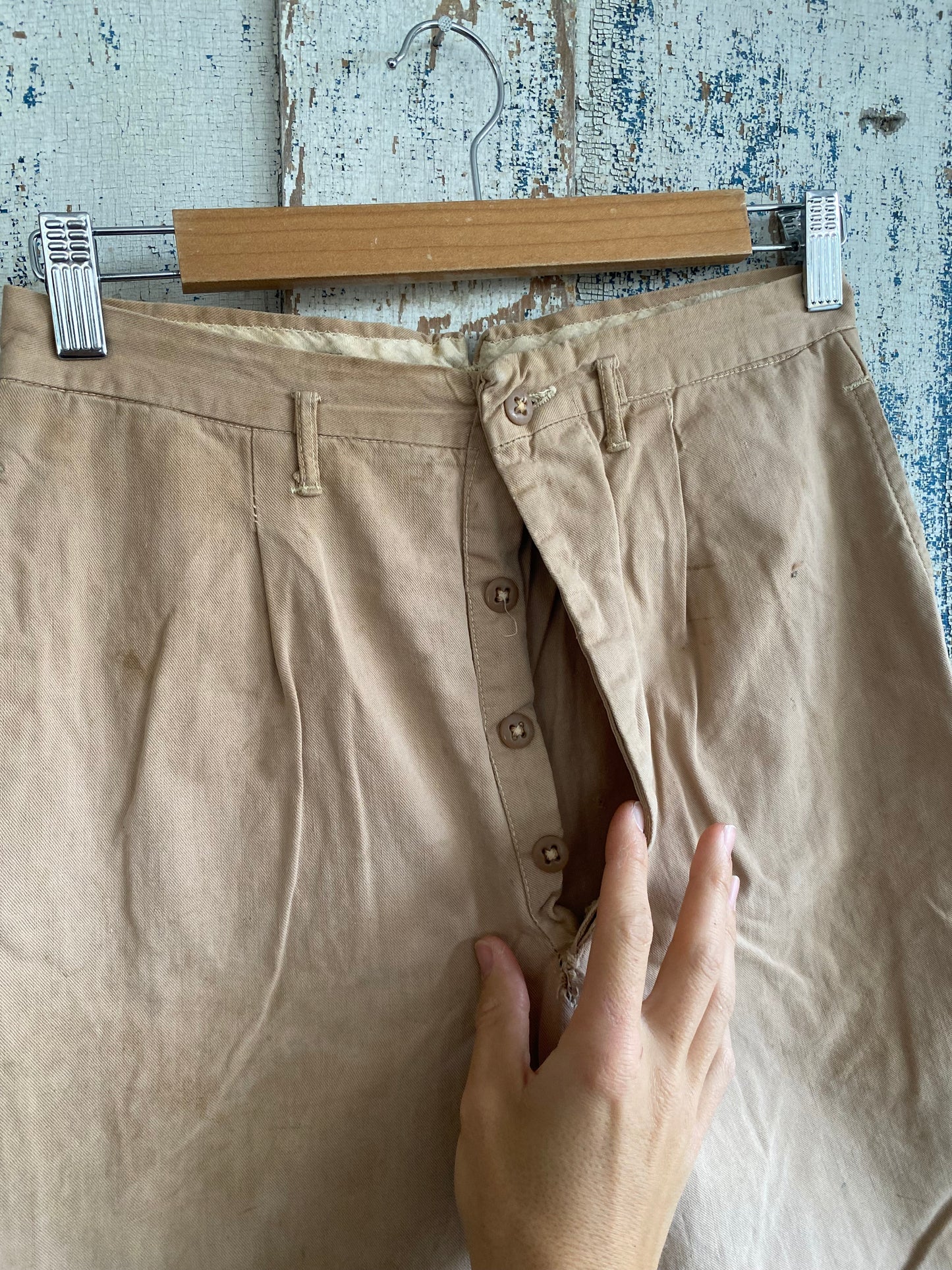 1950s Button Fly Work Pants | 29