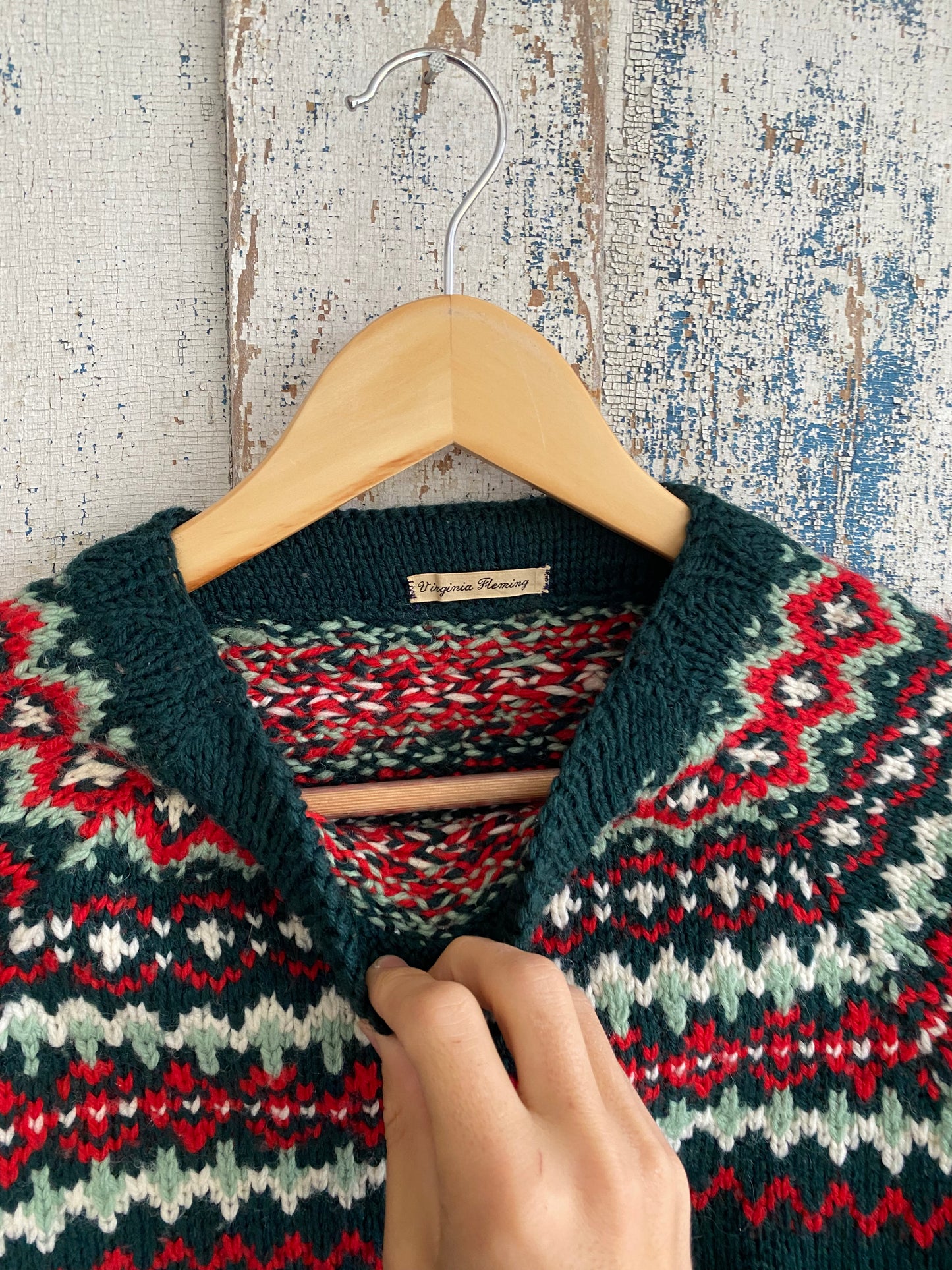 1980s Fisherman Knit Sweater | S