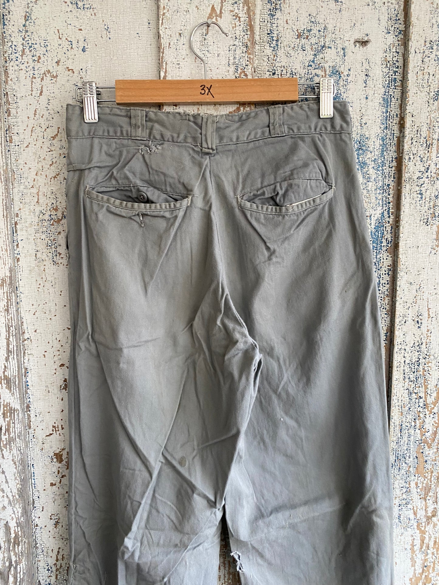 1950s Gray Work Pants | 29