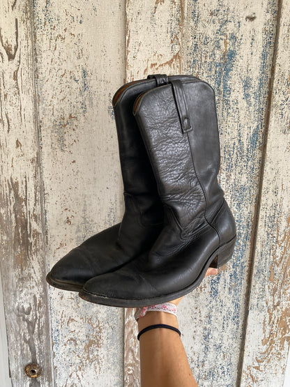 1980s Black Cowboy Boots | 10.5