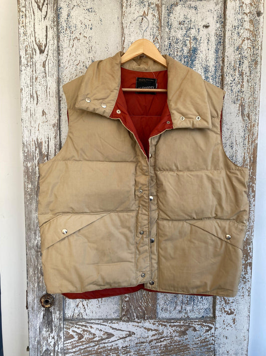 1970s JC Penney Puffer Vest | L