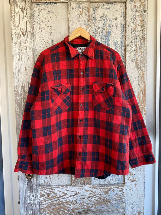 1990s Lined Boxy Flannel | XL