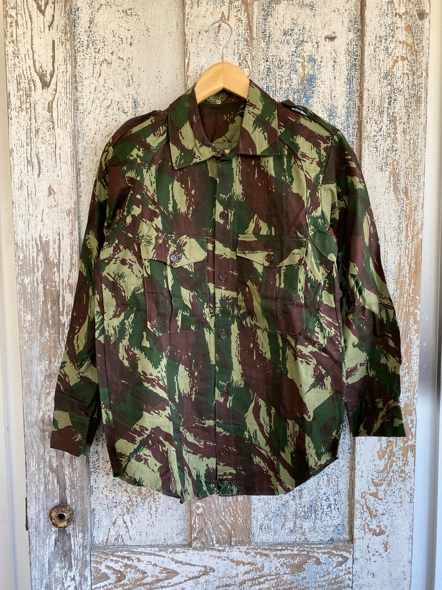 1970s Brush Stroke Camo Shirt | M