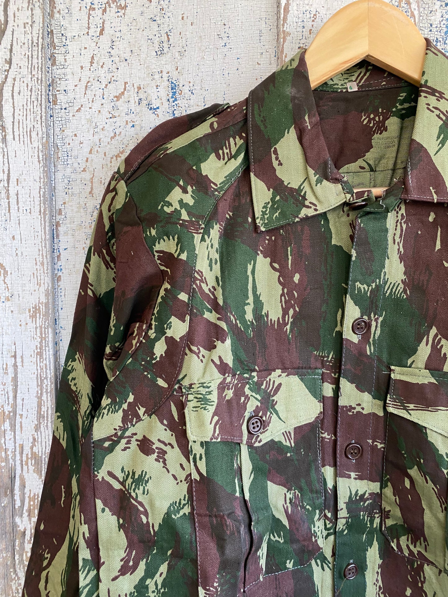 1970s Brush Stroke Camo Shirt | M