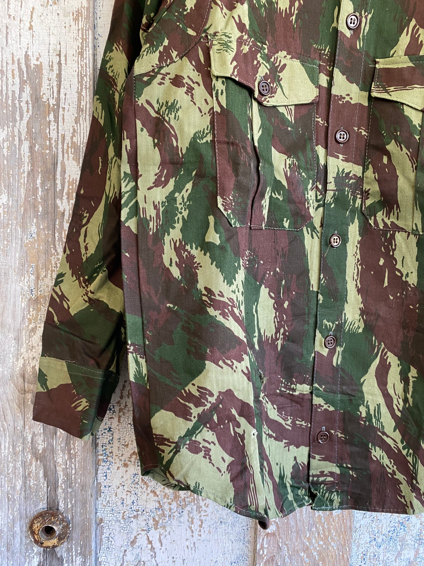 1970s Brush Stroke Camo Shirt | M